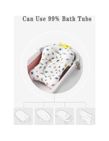 Almohadilla de baño para bebés ToBsoft, antideslizante, 0-12 meses