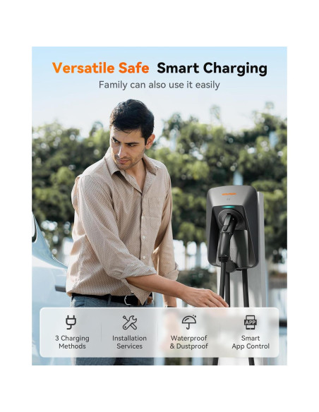 Cargador de EV WOLFBOX WE40 Nivel 2 40A J1772 7.62m