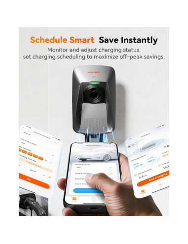 Cargador de EV WOLFBOX WE40 Nivel 2 40A J1772 7.62m