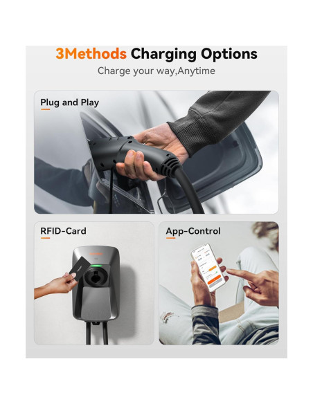 Cargador de EV WOLFBOX WE40 Nivel 2 40A J1772 7.62m