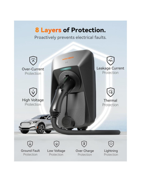 Cargador de EV WOLFBOX WE40 Nivel 2 40A J1772 7.62m