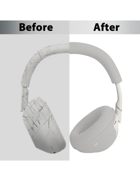 Funda de Silicona Adhiper para Auriculares Sony WH-1000XM6 - Plata Funda de Silicona Adhiper para Auriculares Sony WH-1000XM6 - Plata