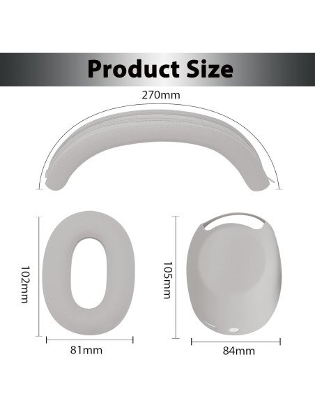 Funda de Silicona Adhiper para Auriculares Sony WH-1000XM6 - Plata Funda de Silicona Adhiper para Auriculares Sony WH-1000XM6 - Plata