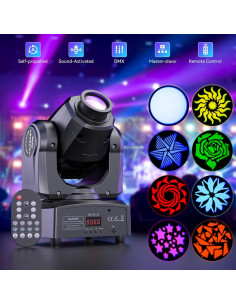 U`King Luz de Cabeza Móvil LED 60W DMX 11 Canales para Fiesta 2