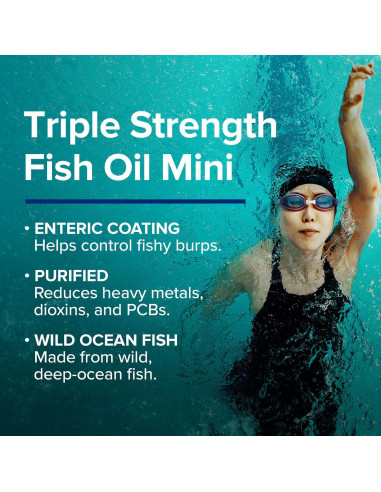 Suplemento GNC Aceite de Pescado Triple Fuerza 1000mg Omega 3