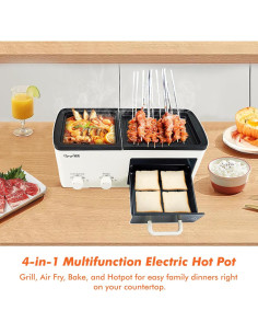 Estación de Desayuno 4 en 1 Yangming con Parrilla y Freír 2