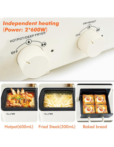 Estación de Desayuno 4 en 1 Yangming con Parrilla y Freír