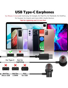Auriculares USB C COOYA con Micrófono y Cancelación de Ruido 2