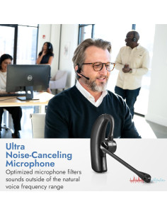 Auricular Inalámbrico Leitner LH380 - Con Micrófono y Base USB 2