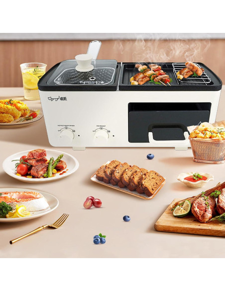 Estación de Desayuno 4 en 1 Yangming con Parrilla y Freír