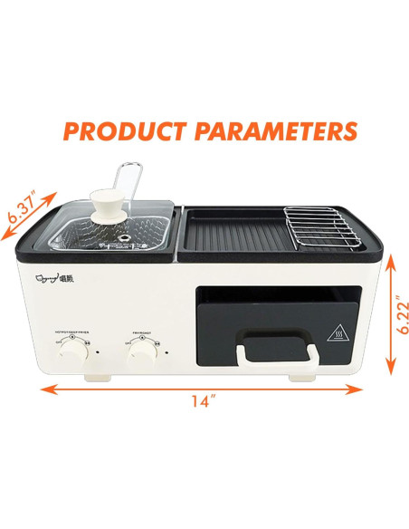 Estación de Desayuno 4 en 1 Yangming con Parrilla y Freír