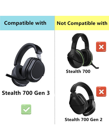 Almohadillas de Gel Refrigerante TaiZiChangQin para Turtle Beach Stealth 700 Gen 3