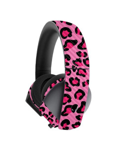 Carcasa de Fibra de Carbono MightySkins para Auriculares Alienware 7.1 - Leopardo Rosa