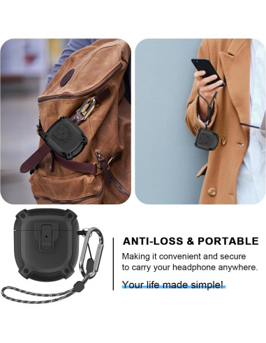 Funda AIBEAMER para Bose QuietComfort Earbuds II - Negro