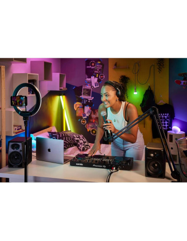 Controlador DJ Pioneer DDJ-REV1 + Auriculares StreamEye + Paño