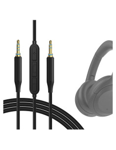 Cable de Audio GEEKRIA 3.5mm con Micrófono para Sony WH-1000XM6/1000XM5