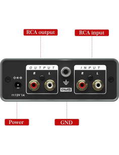 Preamplificador de Fonógrafo MANAYO PM5 con RCA y Auriculares 2