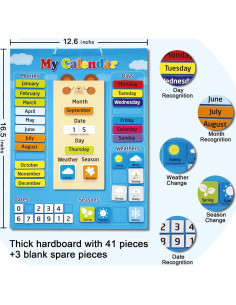 Calendario Magnético KikoSkool para Niños 3-12 Años 2