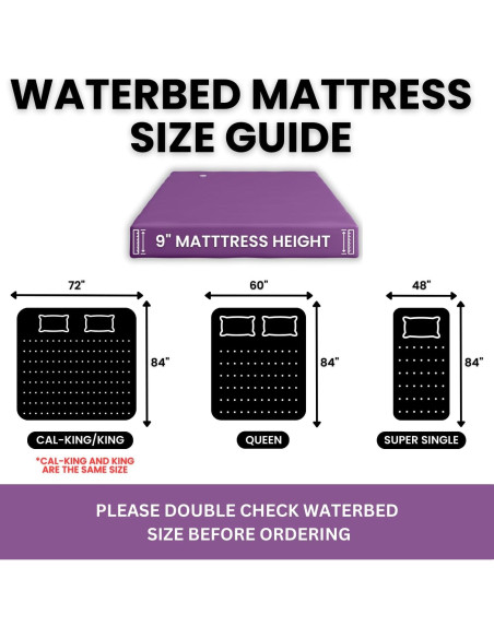 Colchón de Agua Sin Olas Blue Magic Reina 95% Fibra Reforzada