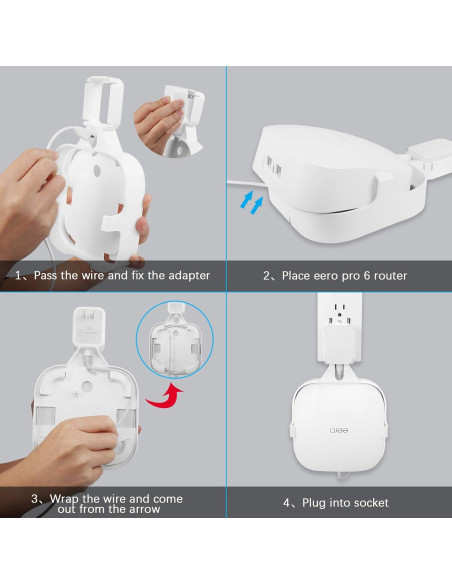 Soporte de Pared para Enchufe HOLACA eero Pro 6 - 2 Paquete