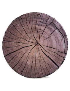 Almohada Decorativa Redonda HYSEAS Tronco Gris Oscuro 35.56cm