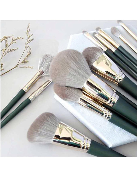 Juego de Brochas de Maquillaje 14 Piezas Rijaho Veganas Juego de Brochas de Maquillaje 14 Piezas Rijaho Veganas