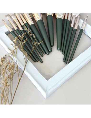 Juego de Brochas de Maquillaje 14 Piezas Rijaho Veganas