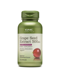 Suplemento GNC Herbal Plus Extracto de Semilla de Uva 500mg