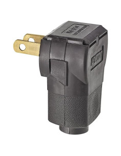 Enchufe de Ángulo Leviton 15A 125V 2-Polo Marrón