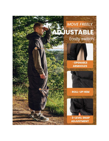 Saco de dormir Relexit para adultos, impermeable, 1.14 kg