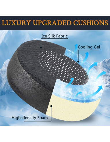 Almohadillas de Gel Refrigerante SOULWIT para Auriculares Jabra Evolve 75 - Negro