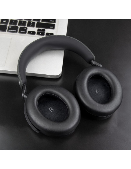 Almohadillas de Cuero SOULWIT para Auriculares Sennheiser Momentum 4 - Negro