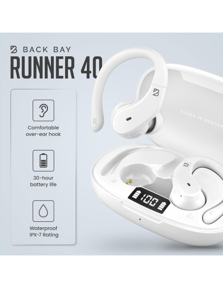 Auriculares Inalámbricos Back Bay Runner 40 para Correr IPX7