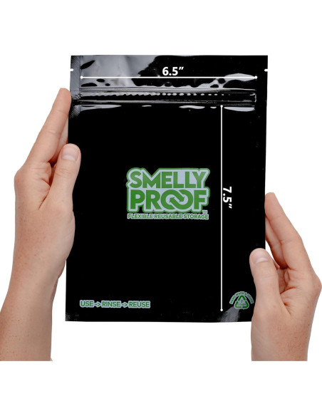 10 Bolsas Reutilizables Smelly Proof para Alimentos 28 Oz