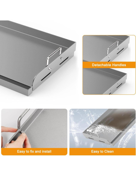 Plancha Universal Barbqtime 43.2x33 cm para Parrilla Gas/Carbón