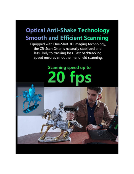 Escáner 3D Creality CR-Scan Otter con Plato Giratorio Manual