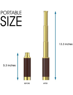 Telescopio Pirata Retro 25x30 con Compás para Niños 2