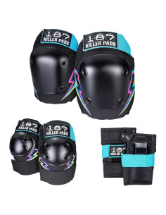 Rodilleras y Muñequera 187 Killer Pads Rayo Eléctrico P/M