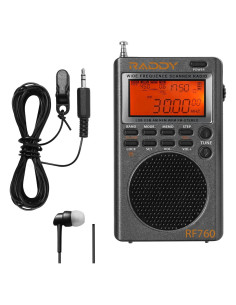 Receptor de Radio Portátil Raddy RF760 AM/FM/SW con NOAA