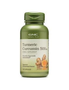 Suplemento Herbal GNC Cúrcuma Curcumina 500mg 100 Cápsulas