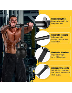 Fortalecedor de Antebrazo AJKPL con Rodillo de Muñeca 110/130 cm 2