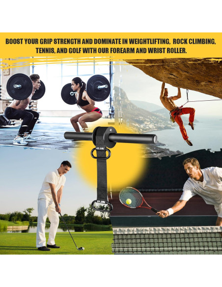 Fortalecedor de Antebrazo AJKPL con Rodillo de Muñeca 110/130 cm