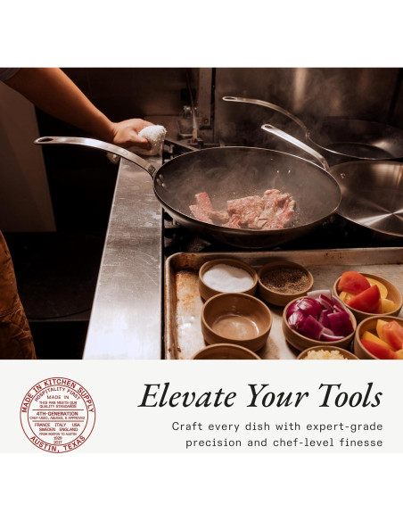 Wok Made In Acero al Carbono 31.75 cm Compatible Inducción