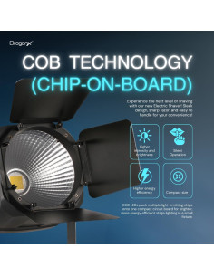 Foco LED 100W DragonX Elipsoidal 3200K Blanco Cálido 2