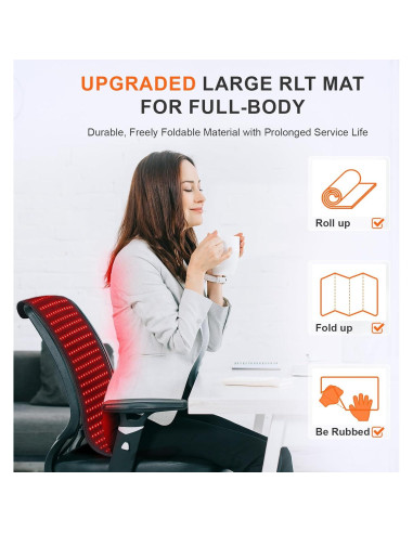 Alfombra de Terapia de Luz Roja Rikimxin 360 LEDs 80x30 cm