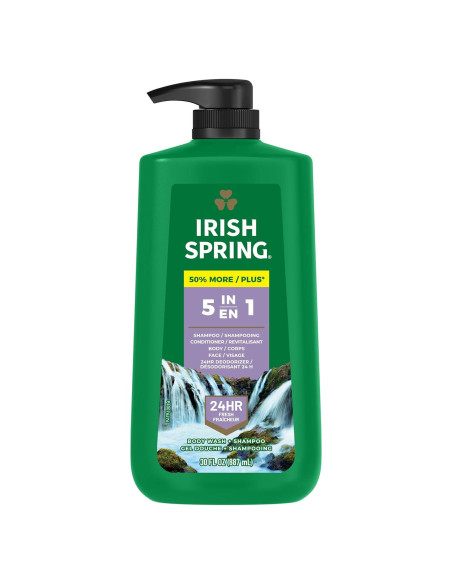 Gel de Ducha 5 en 1 Irish Spring para Hombres 887 ml