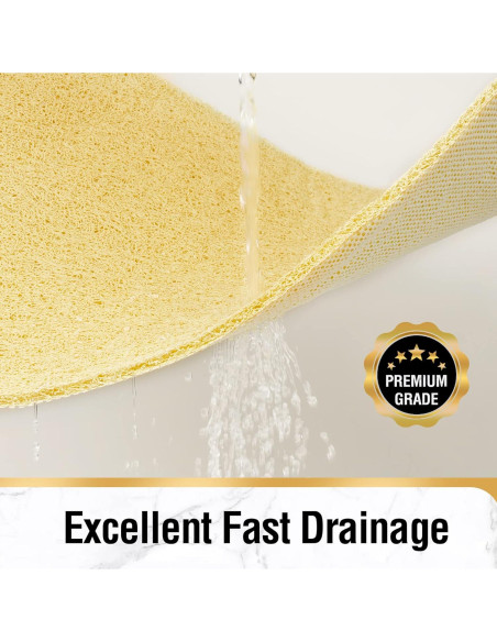 HITSLAM Alfombrilla de Baño Antideslizante Beige 101.6x40.6cm