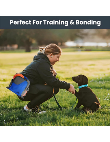 Bolsa de golosinas para perros Idealgrove - Azul, 27.7x26.8x8.8 cm