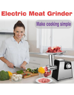 Picadora de Carne Eléctrica GELANGS 350W con Kit de Embutidos 2