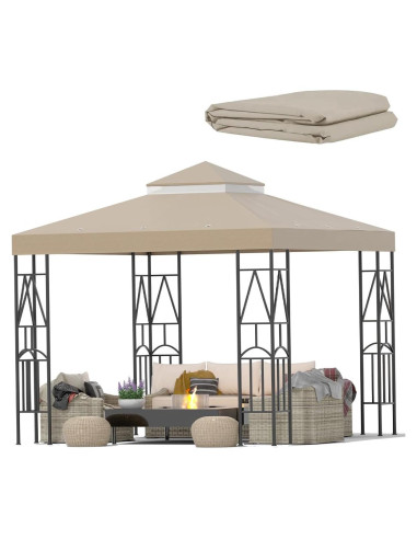Cubierta de repuesto para gazebo Morikoro 3.05m Caqui